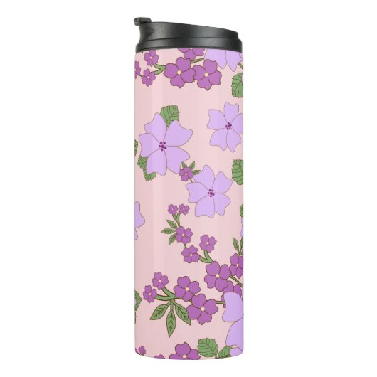 Paardenbloemen, bloempatroon, patroon van bloemen thermosbeker (Geroteerd rechts)