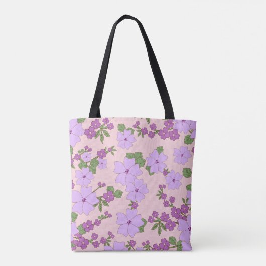 Paardenbloemen, bloempatroon, patroon van bloemen tote bag (Achterkant)
