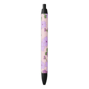 Paardenbloemen, bloempatroon, patroon van bloemen zwarte inkt pen