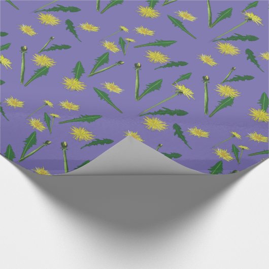 Paardenbloemen, bloesems cadeaupapier (Hoek)