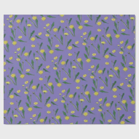 Paardenbloemen, bloesems cadeaupapier (Vlak)