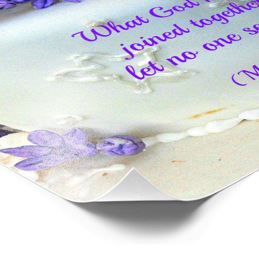 Paardenbloemen bruiloft met Bijbelvers Foto Afdruk (Hoek)