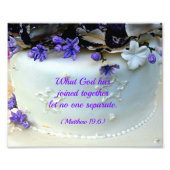 Paardenbloemen bruiloft met Bijbelvers Foto Afdruk (Voorkant)