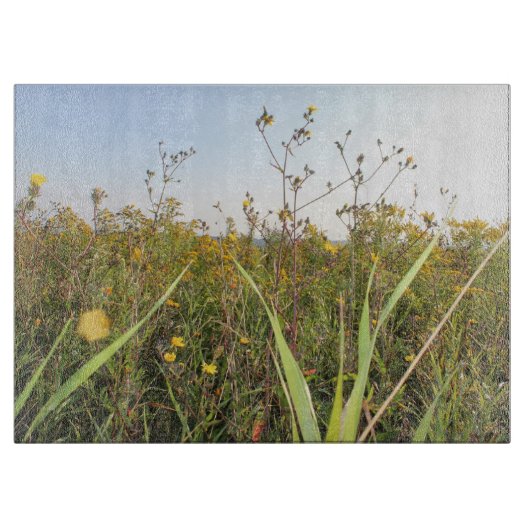 Paardenbloemen en het gebied van geluk Zomer Snijplank (Voorkant)