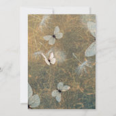 Paardenbloemen en Vlinders Rustiek Vrijgezellenfee Kaart (Achterkant)