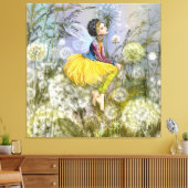 Paardenbloemen Fantasie Canvas Print (Insitu (Woonkamer))