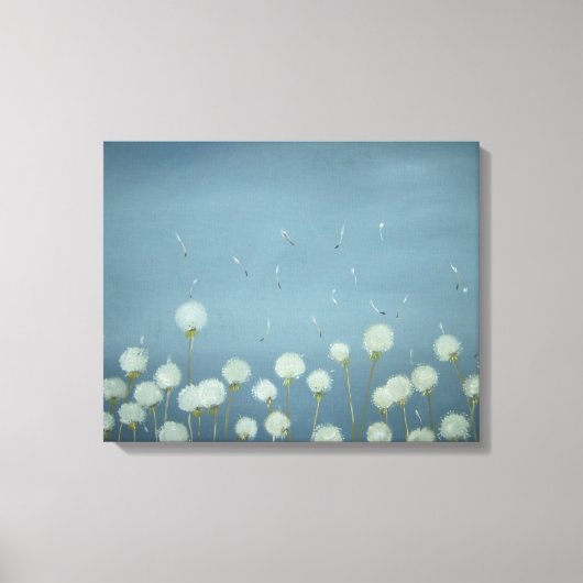 paardenbloemen gaan zaaien - muur hangen!!! canvas afdruk (Voorkant)