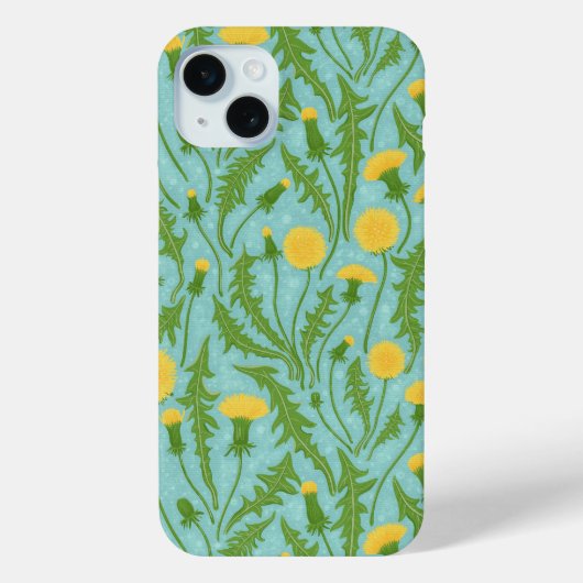 Paardenbloemen, groen, geel en blauw Case-Mate iPhone case (Achterkant)
