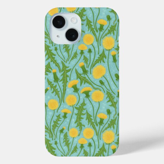 Paardenbloemen, groen, geel en blauw Case-Mate iPhone case (Achterkant)