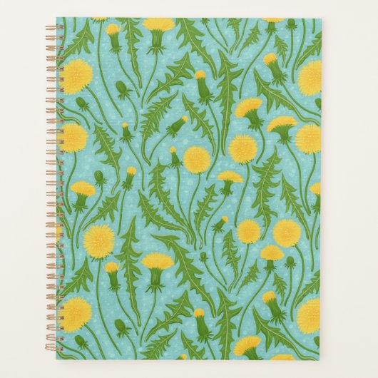 Paardenbloemen, groen, geel en blauw planner (Voorkant)