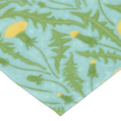 Paardenbloemen, groen, geel en blauw tafelkleed (Gekanteld)