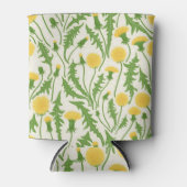 Paardenbloemen, groen, geel en wit blikjeskoeler (Voorkant)