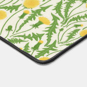 Paardenbloemen, groen, geel en wit bureaumat (Hoek)