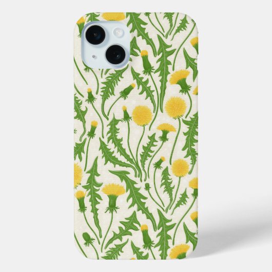 Paardenbloemen, groen, geel en wit Case-Mate iPhone case (Achterkant)
