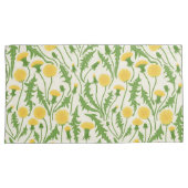 Paardenbloemen, groen, geel en wit kussensloop (Voorkant-Rechts)