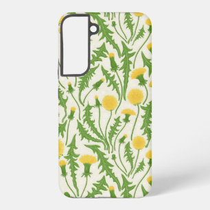 Paardenbloemen, groen, geel en wit samsung galaxy hoesje