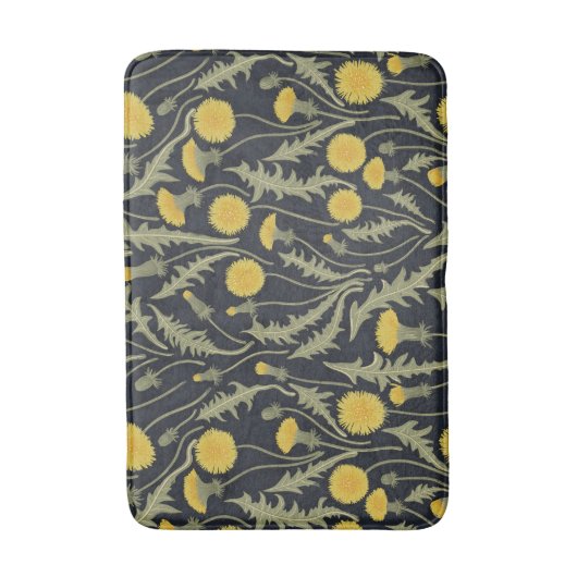 Paardenbloemen, groen, geel en zwart badmat