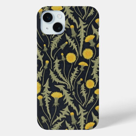 Paardenbloemen, groen, geel en zwart Case-Mate iPhone case (Achterkant)
