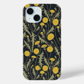 Paardenbloemen, groen, geel en zwart Case-Mate iPhone case (Achterkant)
