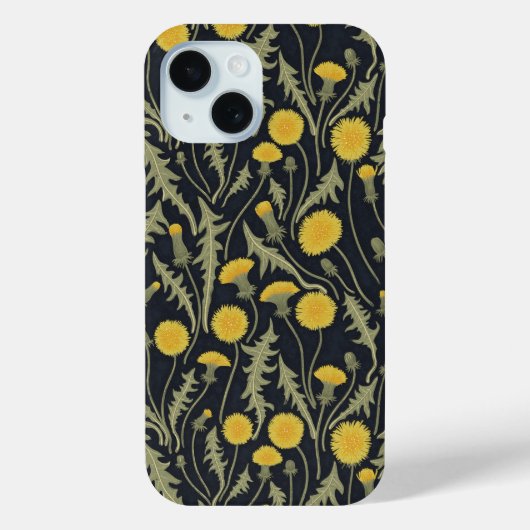 Paardenbloemen, groen, geel en zwart Case-Mate iPhone case (Achterkant)