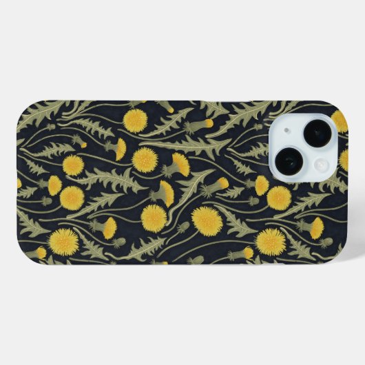 Paardenbloemen, groen, geel en zwart Case-Mate iPhone case (Achterkant (horizontaal))
