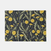 Paardenbloemen, groen, geel en zwart deurmat (Voorkant)