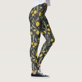 Paardenbloemen, groen, geel en zwart leggings (Rechts)
