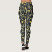 Paardenbloemen, groen, geel en zwart leggings (Achterkant)