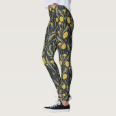 Paardenbloemen, groen, geel en zwart leggings (Links)
