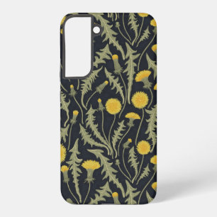 Paardenbloemen, groen, geel en zwart samsung galaxy hoesje