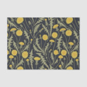 Paardenbloemen, groen, geel en zwart tissuepapier (Voorkant)