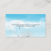 Paardenbloemen in de lucht visitekaartje (Achterkant)