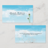 Paardenbloemen in de lucht visitekaartje (Voorkant / Achterkant)