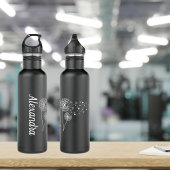 Paardenbloemen in de Wind Monogram Waterfles