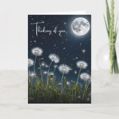 Paardenbloemen in het maanlicht denken aan jou kaart (Voorkant)