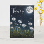 Paardenbloemen in het maanlicht denken aan jou kaart (Gele Bloem)