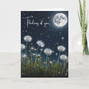 Paardenbloemen in het maanlicht denken aan jou kaart