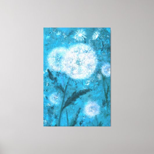 Paardenbloemen in Maan Licht Canvas Print - Schild (Voorkant)