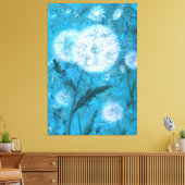 Paardenbloemen in Maan Licht Canvas Print - Schild (Insitu (Woonkamer))