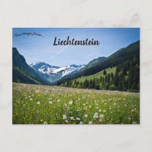 Paardenbloemen in Steg Liechtenstein Briefkaart