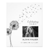 Paardenbloemen Memorial begrafenis foto welkom tek Afdruk (Voorkant)