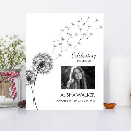 Paardenbloemen Memorial begrafenis foto welkom tek Afdruk
