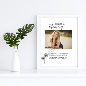 Paardenbloemen minimalisme Deel een Geheugen Begra Reclamebord Met Voetstuk