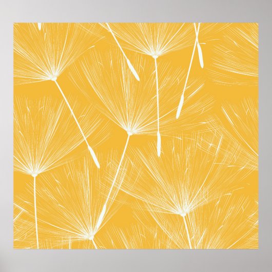  paardenbloemen: naadloos patroon poster (Voorkant)