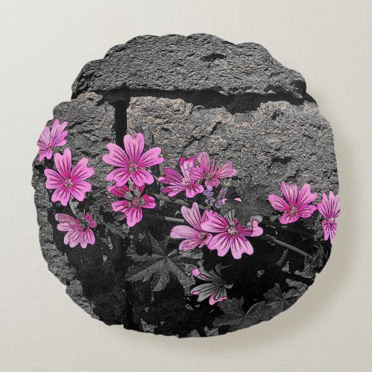 Paardenbloemen Rond Kussen (Voorkant)