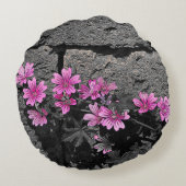 Paardenbloemen Rond Kussen (Achterkant)