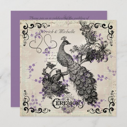 Paardenbloemen  uitnodiging tot huwelijk (Voorkant / Achterkant)