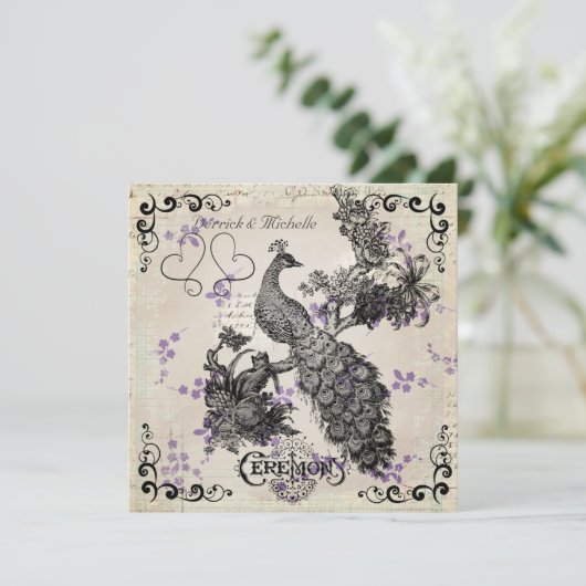 Paardenbloemen  uitnodiging tot huwelijk (Staand voorkant)