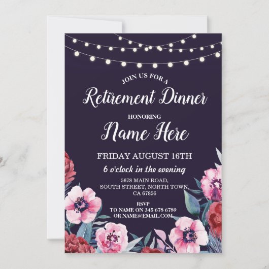 Paardenbloemen van de retigepartij nodigen mariner kaart (Voorkant)