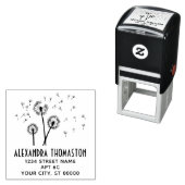 Paardenbloemen Zaden in de Wind Naam Adres Zelfinktende Stempel (In situ)